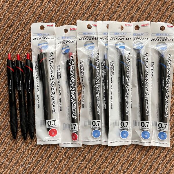 ジェットストリーム ボールペン 0.7mm 10本セット 赤青