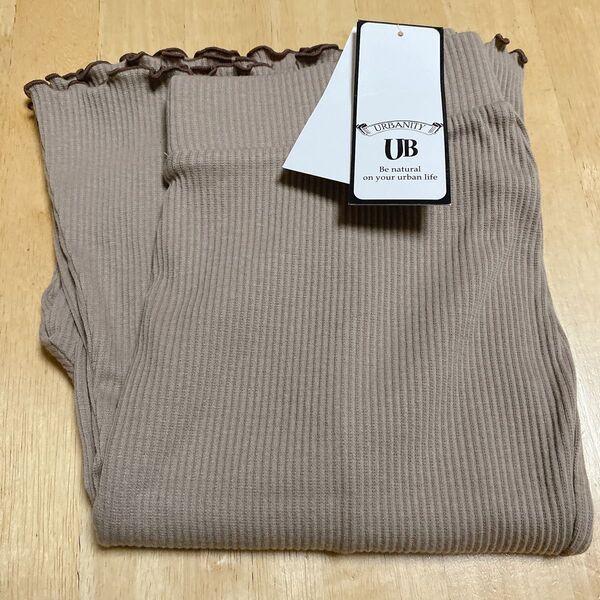 しまむら URBANITY 配色メローリブパンツ