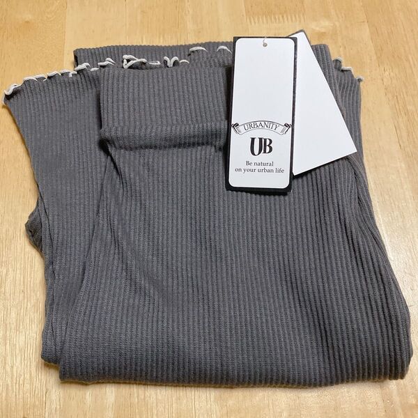 しまむら UB URBANITY 配色メローリブパンツ