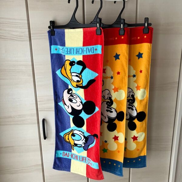 非売品 第一生命×ディズニー 3枚まとめて フェイスタオル約82×32.5cm 洗濯3回の中古品 プール ビーチ レジャー