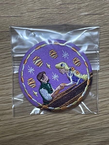 Disney Characters 刺繍缶バッジビスケット 塔の上のラプンツェル ディズニー ラプンツェル