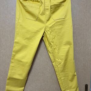CHILD WOMAN イエロー パンツ ボトムス チノパン S ウエストゴム