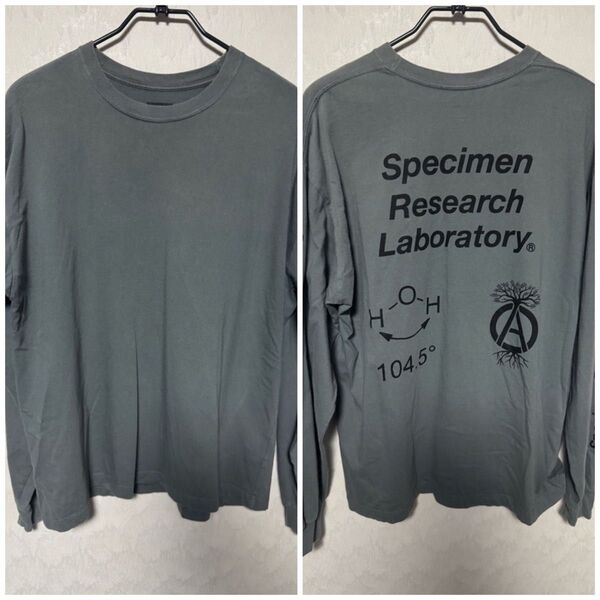 NEIGHBORHOOD × SRL ネイバーフッド スリーブロゴ 長袖Tシャツ tee チャコールグレー Lサイズ 美品