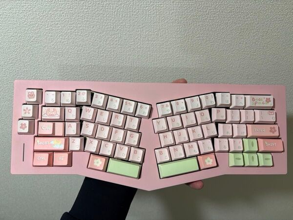 自作アリス Aliceキーボード 60%配列 VIA、ホットスワップ対応(ほぼOwlab Springパーツ使用)
