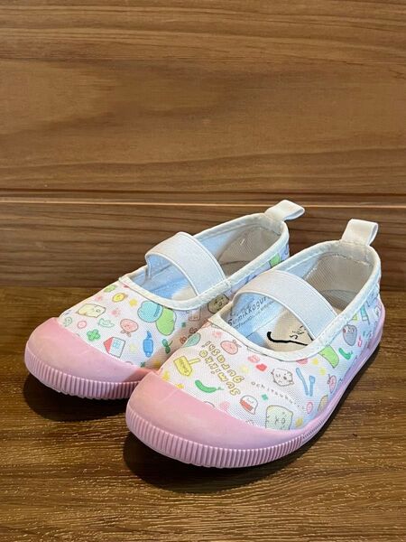 すみっコぐらし 上履き 16㎝ 16.0 ホワイト ピンク