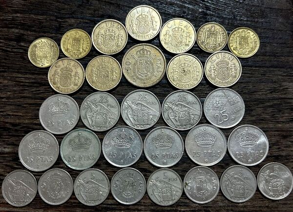 スペインの旧硬貨セット