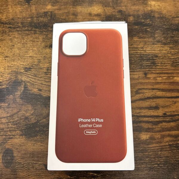 Apple iPhone14 Plus レザーケース 純正 美中古相当