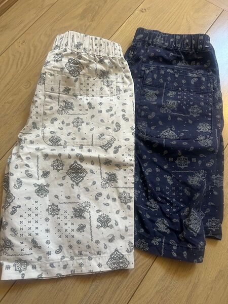 ユニクロ ハーフパンツ ショートパンツ ペイズリー柄 size125-135