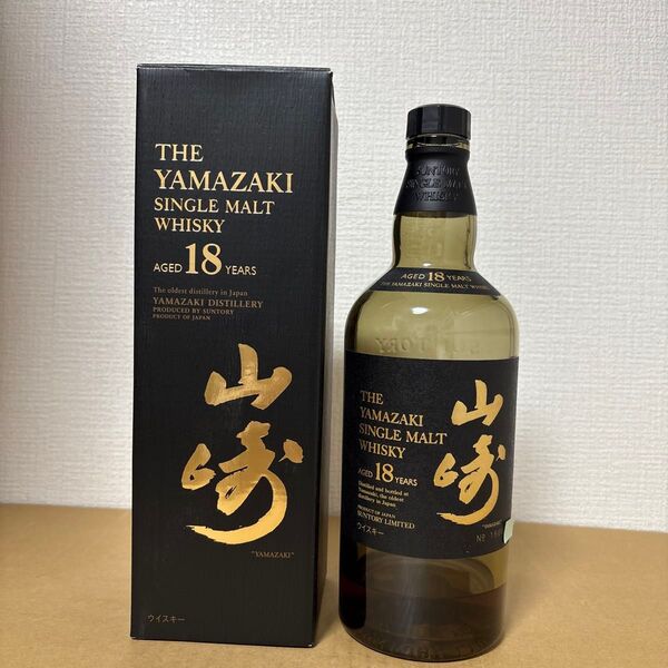 <空箱、空瓶> サントリーシングルモルトウイスキー 山崎18年 空瓶&空箱 旧ラベル SUNTORY