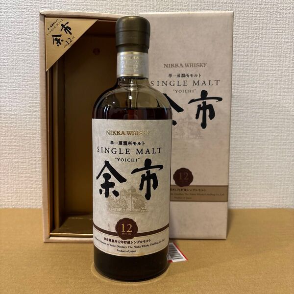 ニッカウイスキー 余市12年 単一蒸溜所モルト 箱付き 未開封 NIKKA シングルモルトウイスキー