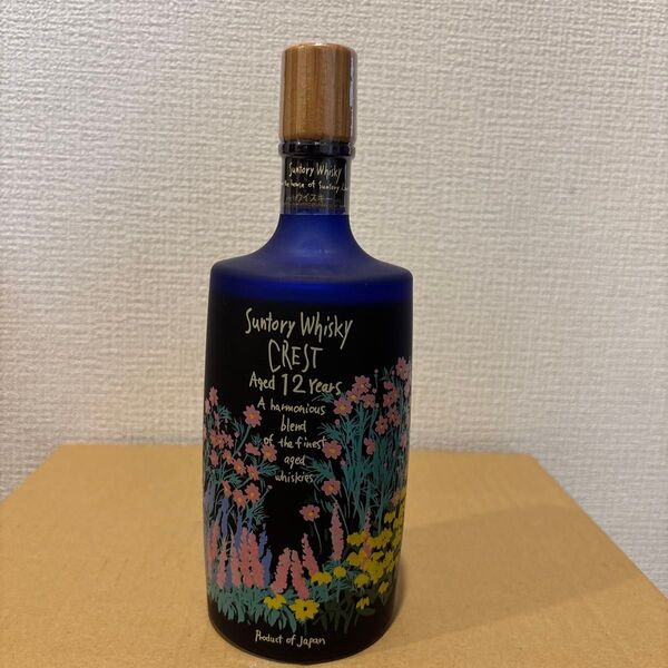 サントリー ウイスキー クレスト12年 秋の花ボトル 古酒 SUNTORY WHISKY 未開封