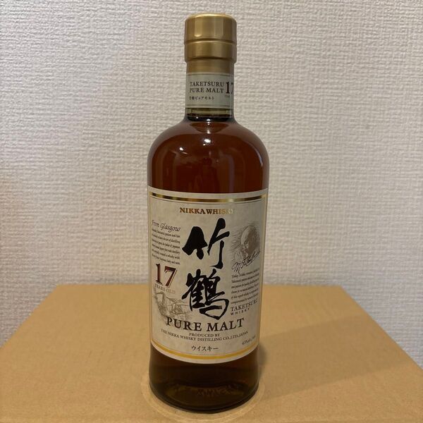ニッカ ウイスキー ピュアモルト 竹鶴17年 古酒 NIKKA PURE MALT WHISKY TAKETSURU 未開栓