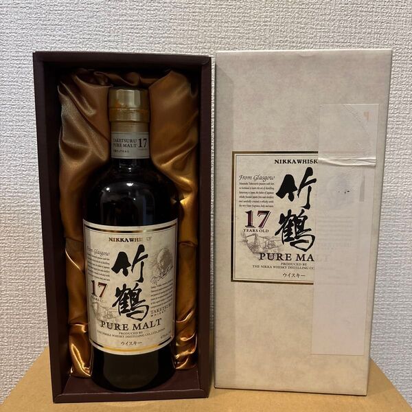 ニッカ ウイスキー ピュアモルト 竹鶴17年 古酒 NIKKA PURE MALT WHISKY TAKETSURU 箱付き