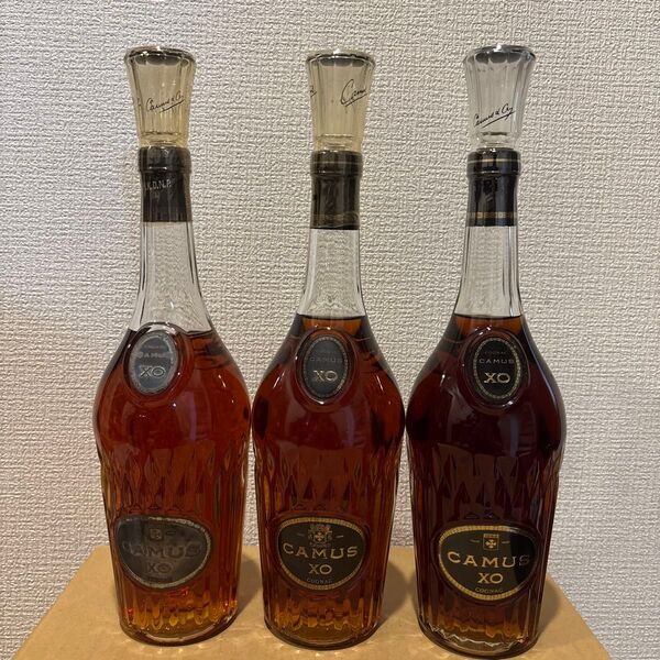 カミュ CAMUS ブランデー コニャック フランス XO ロングネック 700ml 3点セット 未開封 古酒