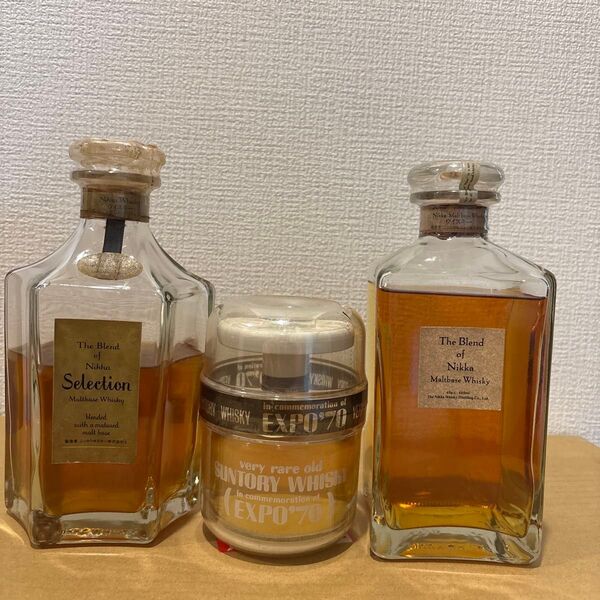 サントリーウイスキー、ニッカウイスキー 3点セット 未開栓 古酒 Nikka