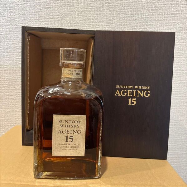 サントリー ウイスキー 特級 エイジング 15年 750ml 木箱付 未開封 SUNTORY WHISKY 古酒