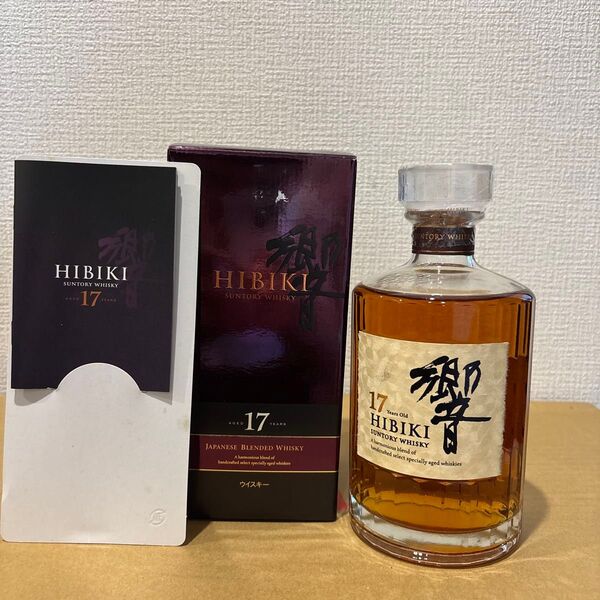 サントリーウイスキー 響17年 箱付 国産酒 SUNTORY WHISKY HIBIKI 未開封 古酒(1)