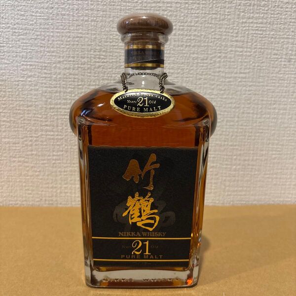 NIKKA ニッカ ピュアモルト ウイスキー 竹鶴21年 角瓶 古酒 PURE MALT TAKETSURU WHISKY 未開封