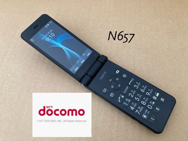 美品 N657 AQUOSケータイ SH-N01 4G LTE simフリー ガラホ ドコモ 日本通信sim mineo povo