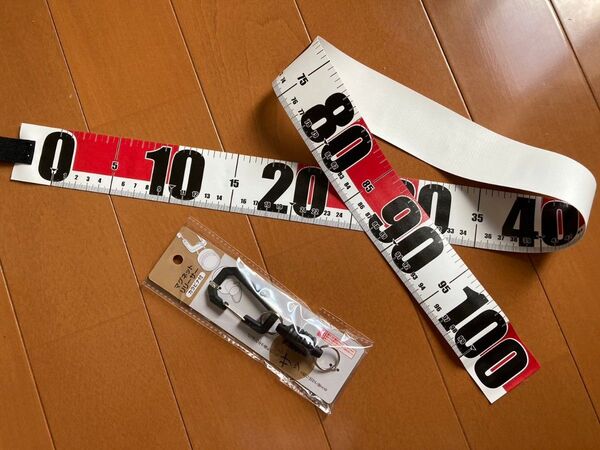 フィッシュ フィッシング メジャー 魚計測用 巻尺 スケール 軽量 コンパクト マグネットリリーサー カラビナ ポリプロピレン