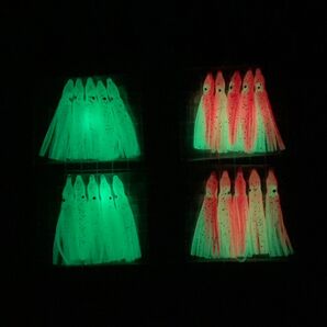 タコベイト 小 夜光 蓄光 ケイムラ グロー 鯛ラバ タイラバ 弓角 ショアラバ タコ 太刀魚 タチウオ アキアジ ヒラメ 20本