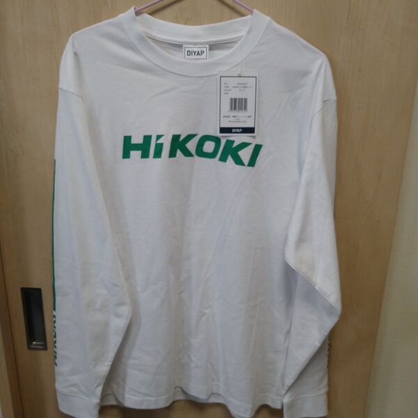 HIKOKI× DIYAPコラボ長袖Tシャツ Lサイズ ホワイト