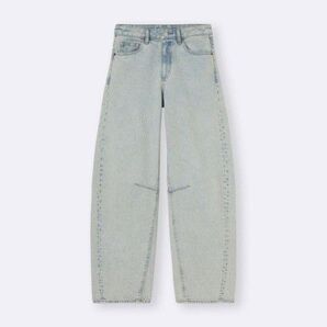 新品 未使用 バレルレッグジーンズ ブルー XL