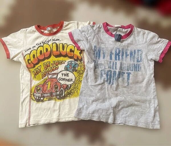Tシャツ 120 2枚セット 車 乗り物 男の子