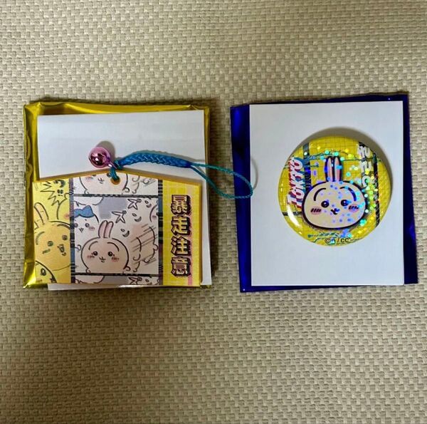 トーキョーちいかわ アクリル絵馬 ホログラム缶バッジ うさぎ セット ちいかわらんど新宿