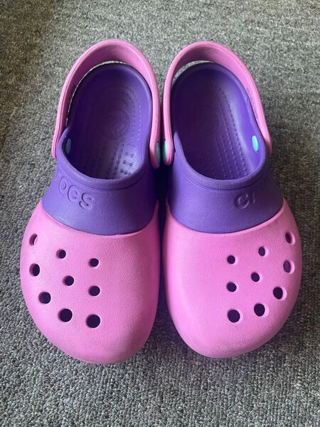 Crocs クロックス キッズ ピンク/紫 J2 約20cm