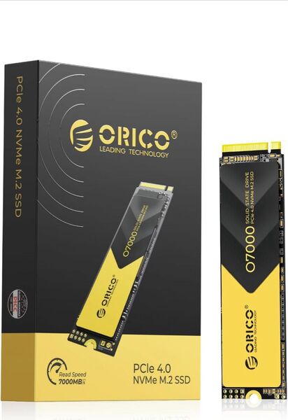 ORICO O7000 1TB NVMe SSD ヒートシンク付き、 SLCキャッシ 3D QLC NAND メーカー5年保証