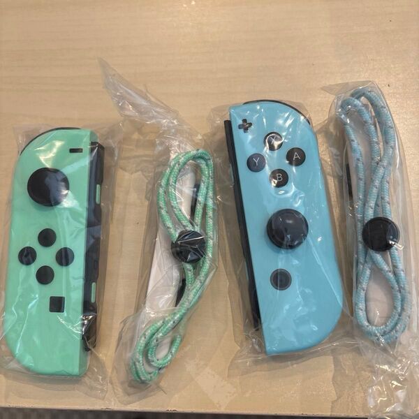 Nintendo Switch Joy-Con (『あつまれ、どうぶつの森』)左右セット ストラップ 新品