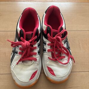 asics インドアシューズ 21.5cm ホワイト ピンク ブラック