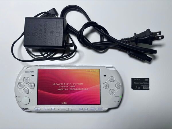 PSP-3000 SONY ホワイト 白 4GB 充電器 動作確認済