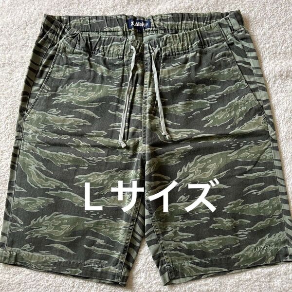 X-LARGE 迷彩 ハーフパンツ☆ Lサイズ☆USED☆エクストララージ ショートパンツ