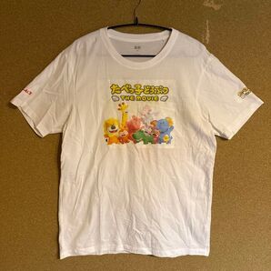 ハンドメイド たべっ子どうぶつ プリント Tシャツ Mサイズ ダメージ有り