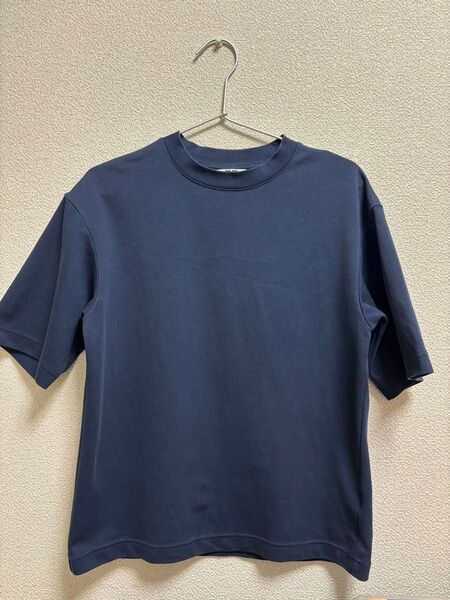 ユニクロ エアリズム 半袖Tシャツ 半袖 ネイビー Tシャツ