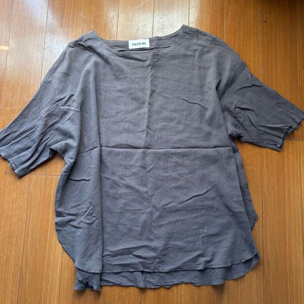 MEDE19F チャコールグレー カットソー LL