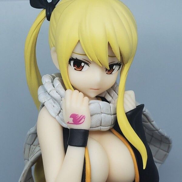 中古 POP UP PARADE ルーシィ・ハートフィリア ナツのコスチューム フィギュア Ver.L size フェアリーテイル