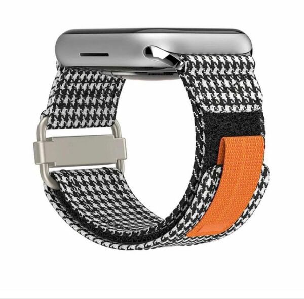 キャンパスコンパチブル Apple Watch バンド 大きめサイズ 白黒 42/44/45/49mm