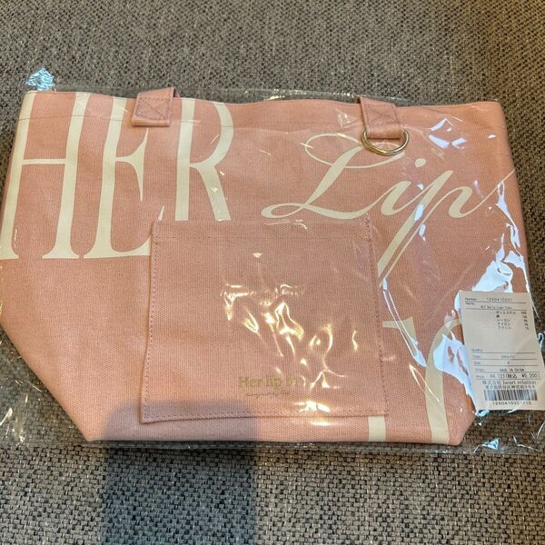 HLT DAIRLY LOGO TOTE peach