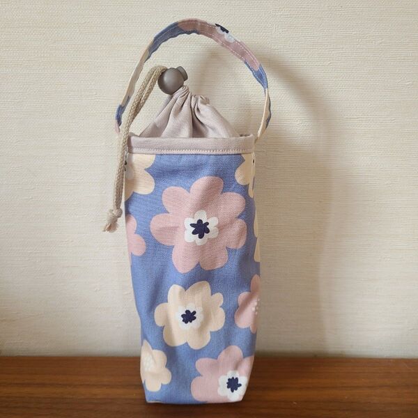 ハンドメイド ペットボトルホルダー 北欧花柄 保温保冷