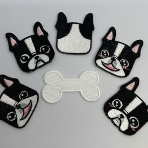 刺繍アイロンワッペン フレンチブルドッグ