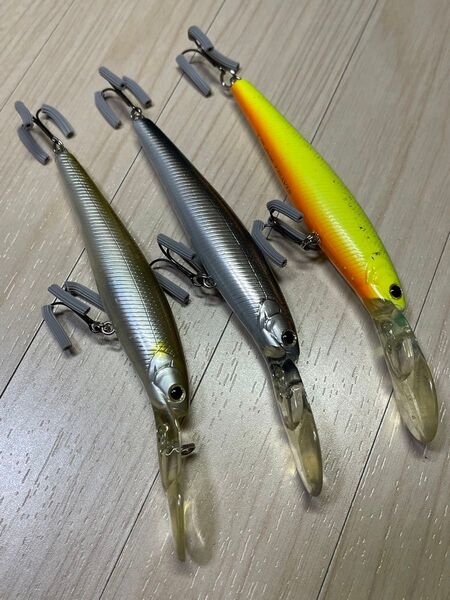 ラッキークラフト ステイシー 90 SP Ver.2 サスペンドミノー カラー/チャート、ゴーストアユ、青銀 3個セット