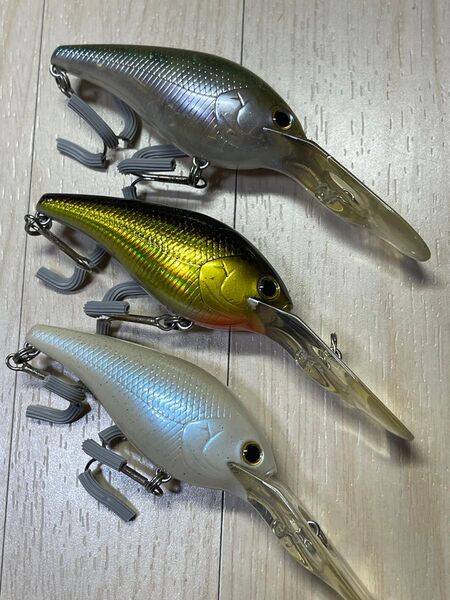 ラッキークラフト CB-350 3個セット キンクロ以外は美品です。1個594円の計算です。