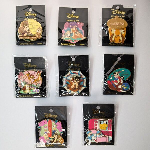 Disney ディズニー ピンバッジ History of Art Limited Edition 8個