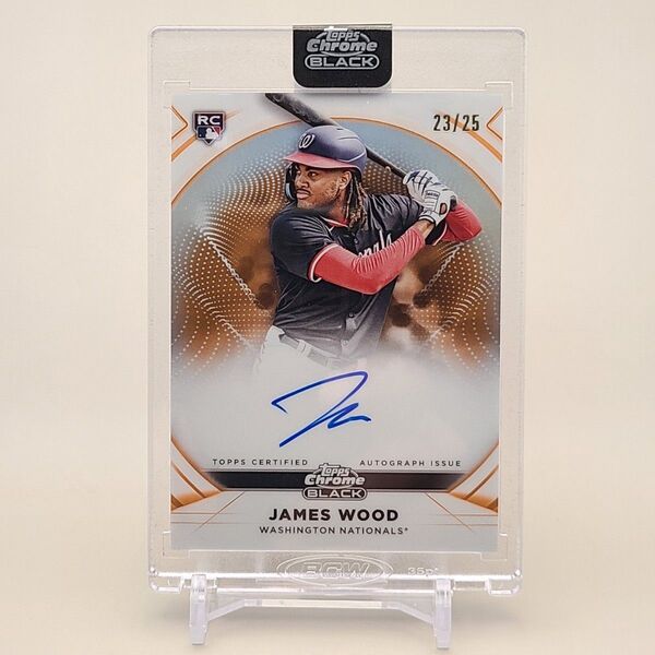James Wood RC Auto /25 2025 Topps Chrome Black