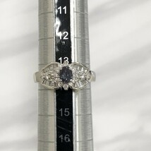 【中古美品】 Pt900 アレキサンドライト　ダイヤ　リング アレキサンドライト 0.38ct　ダイヤ0.70ct　6.1g 14号_画像9