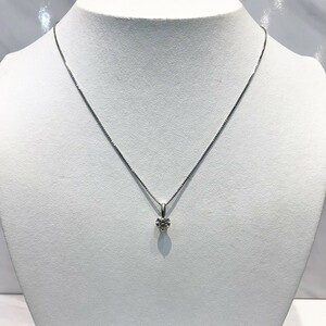 【中古美品】 Pt850 ダイヤ　ネックレス　 D 1.016ct　重さ：3.8g NC：約38cm