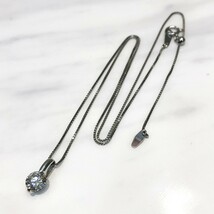 【中古美品】 Pt850 ダイヤ　ネックレス　 D 1.016ct　重さ：3.8g NC：約38cm_画像4